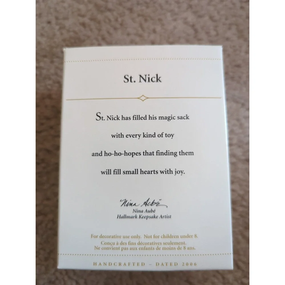 Hallmark Keepsake Ornament 2006 St. Nick Orig Box‎